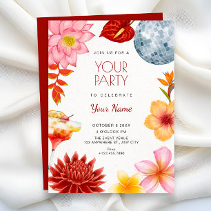 Künstlerische florale botanische Party Einladung