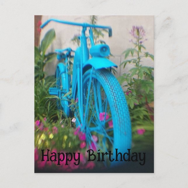 Künstlerische Fotografie Fahrrad Happy Geburtstag Postkarte (Vorderseite)