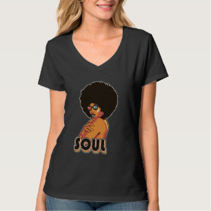 Künstlerische Frauen Funk Vintag 70er Kostüm Afro T-Shirt