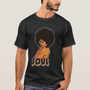 Künstlerische Frauen Funk Vintag 70er Kostüm Afro T-Shirt