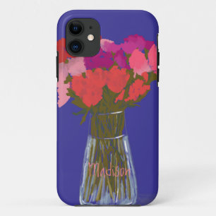 Künstlerische fröhliche Blume in Vase +Individuell Case-Mate iPhone Hülle