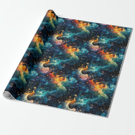 Künstlerische Galaxie Geschenkpapier