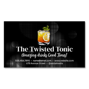 Künstlerische gemischte Cocktailgetränke Magnetische Visitenkarte