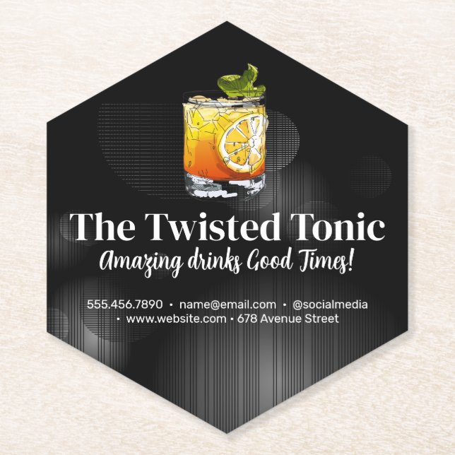 Künstlerische gemischte Cocktailgetränke Untersetzer (Vorderseite)