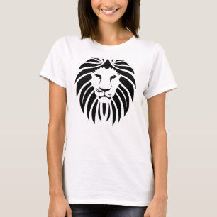 Künstlerische geometrische Löwen-Damen-Denimjacke T-Shirt