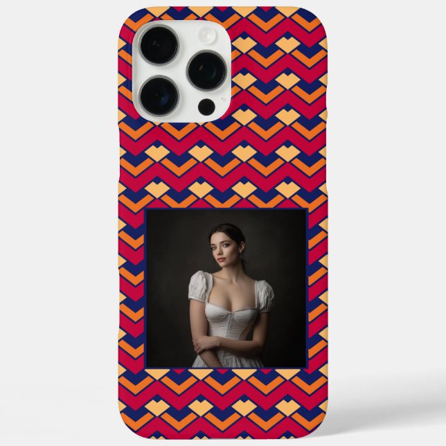 Künstlerische Geschenke für Ehemann Chevron-Muster Case-Mate iPhone Hülle (Rückseite)