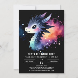 Künstlerische Gflüge Dragon Geburtstag Einladung
