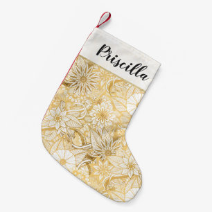 Künstlerische Girly Chic-Hand gezeichnete Kleiner Weihnachtsstrumpf