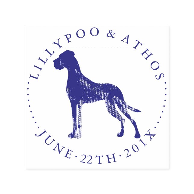 Künstlerische Great Dane Briefmarke Permastempel (Design)