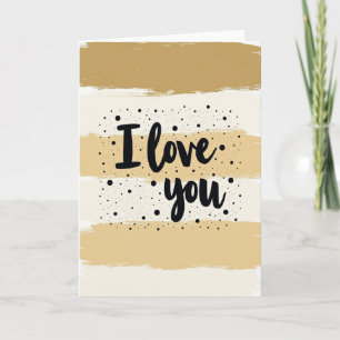 Künstlerische Grußkarte 'Ich liebe dich' Karte