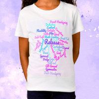 Künstlerische Gymnastik Word Cloud T - Shirt