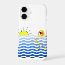Künstlerische Handytasche für den Strand
