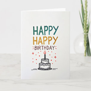 Künstlerische Happy Birthday Karte
