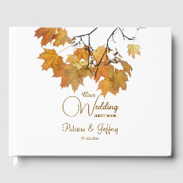 Künstlerische Herbstleaves Hochzeit Gästebuch