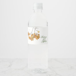 Künstlerische Herbstleaves Hochzeitwasser-Flaschen Wasserflaschenetikett