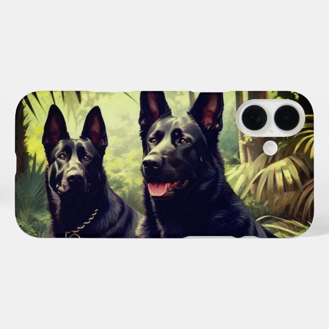 Künstlerische Hunde-Handy-Fall Case-Mate iPhone Hülle (Rückseite (Horizontal))