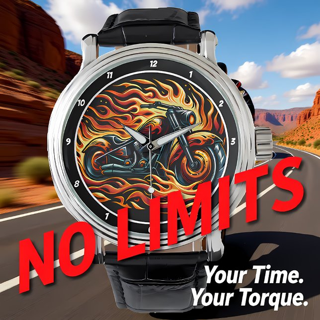 Künstlerische Illustration eines Motorrads. Armbanduhr (Von Creator hochgeladen)