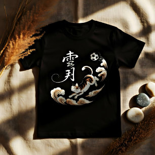 Künstlerische japanische Fußballkatze Damen Tri-Blend Shirt