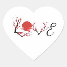 Künstlerische japanische Sakura-Liebe 