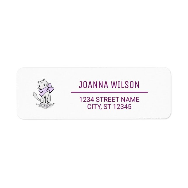 Künstlerische Katze Elegante Minimalistisch Modern (Vorne)