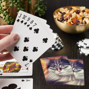 Künstlerische Katze Spielkarten
