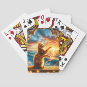 Künstlerische Katze Spielkarten