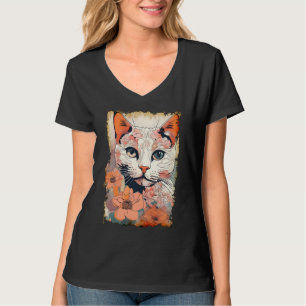 Künstlerische Katze T-Shirt