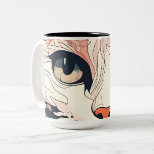 Künstlerische Katze Zweifarbige Tasse
