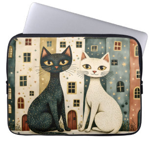 Künstlerische Katzen Laptopschutzhülle