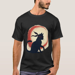 Künstlerische Katzensilhouette Bunt T-Shirt