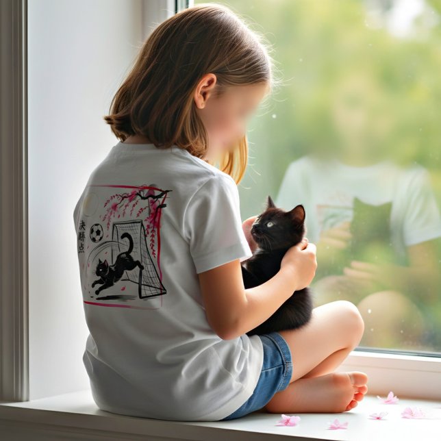 Künstlerische Kirschblüten-Katzensoccer für japani T-Shirt (Von Creator hochgeladen)