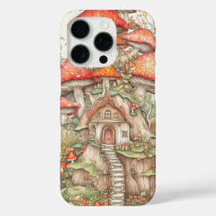 Künstlerische kreative Pilzwohnillustration iPhone 16 Pro Hülle