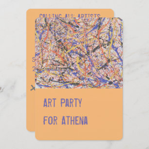 Künstlerische Künstler Malen Party Einladung
