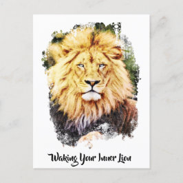 *~* Künstlerische künstlerische Malerei Lila LION  Postkarte