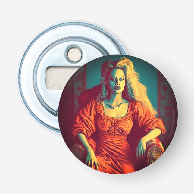 Künstlerische Lady Flaschenöffner (Vorderseite)