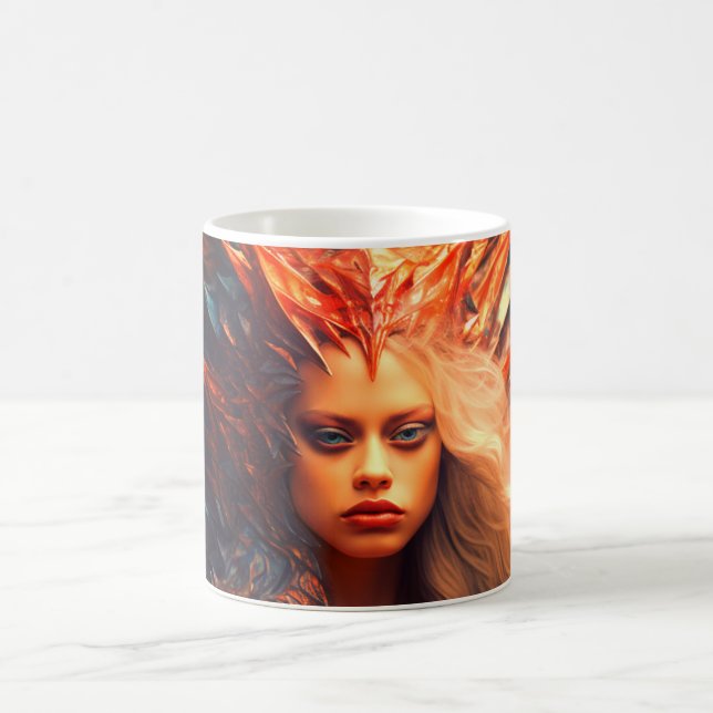 Künstlerische Lady Kaffeetasse (Mittel)