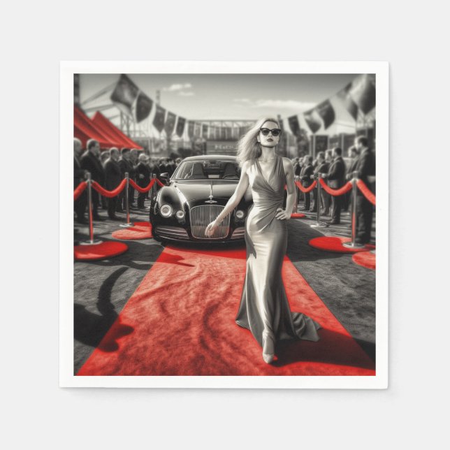 Künstlerische Lady Serviette (Vorderseite)