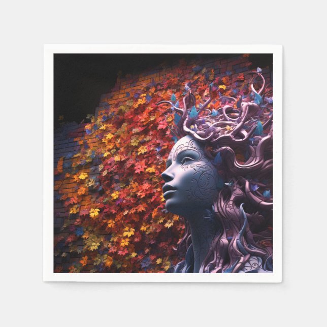 Künstlerische Lady Serviette (Vorderseite)