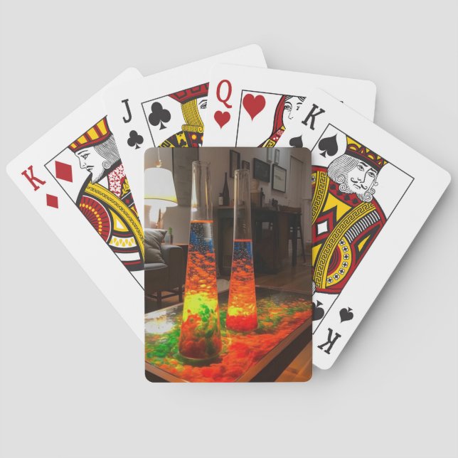Künstlerische Lavalampen Spielkarten (Rückseite)