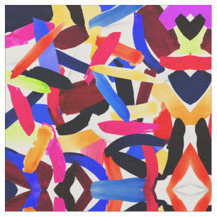 Künstlerische, lebendige und farbenfrohe Brandstif Stoff