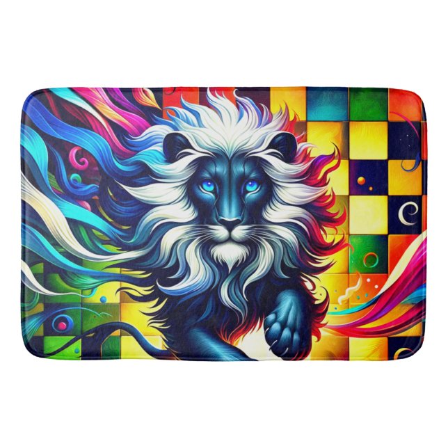 Künstlerische Lion Badematte (Vorderseite)