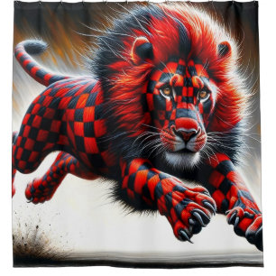 Künstlerische Lion Duschvorhang