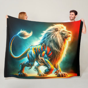 Künstlerische Lion Fleecedecke