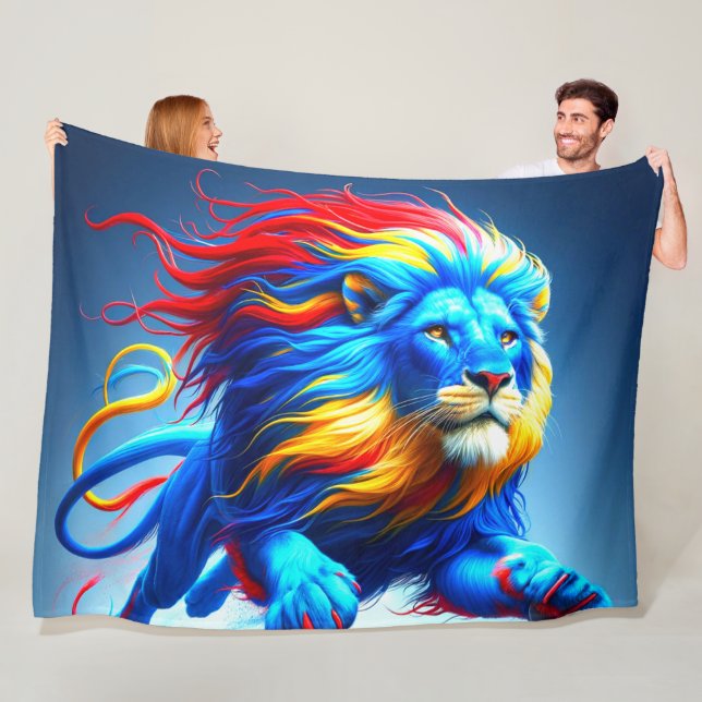 Künstlerische Lion Fleecedecke (Beispiel)