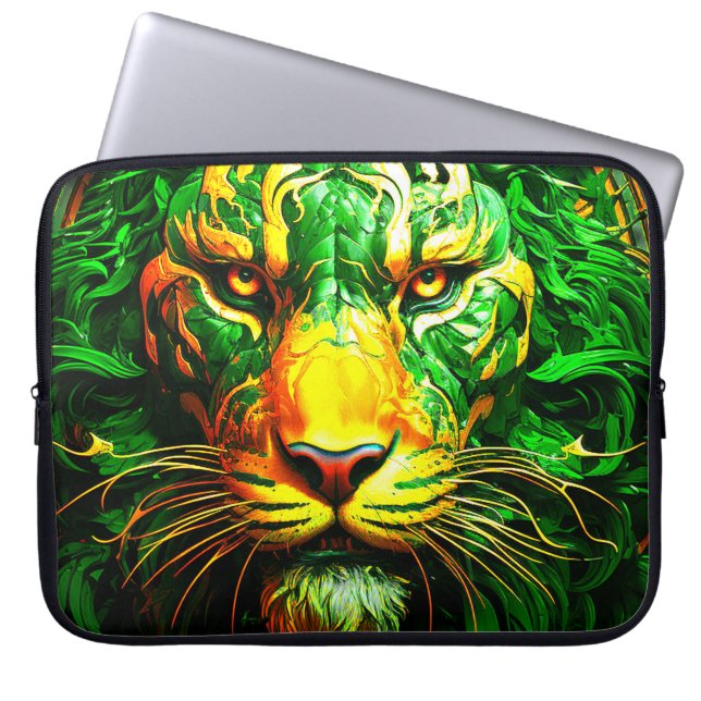 Künstlerische Lion Laptopschutzhülle (Vorderseite)