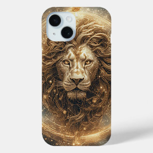 Künstlerische Lion mit goldener Geometrie Case-Mate iPhone Hülle