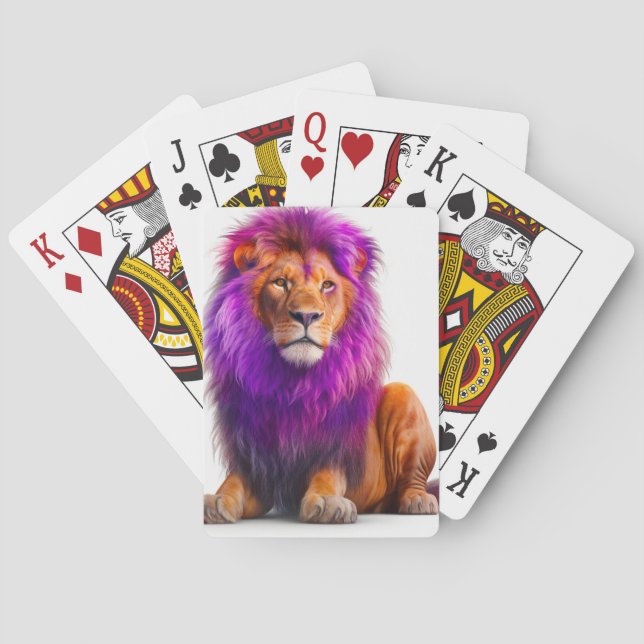 Künstlerische Lion Spielkarten (Rückseite)