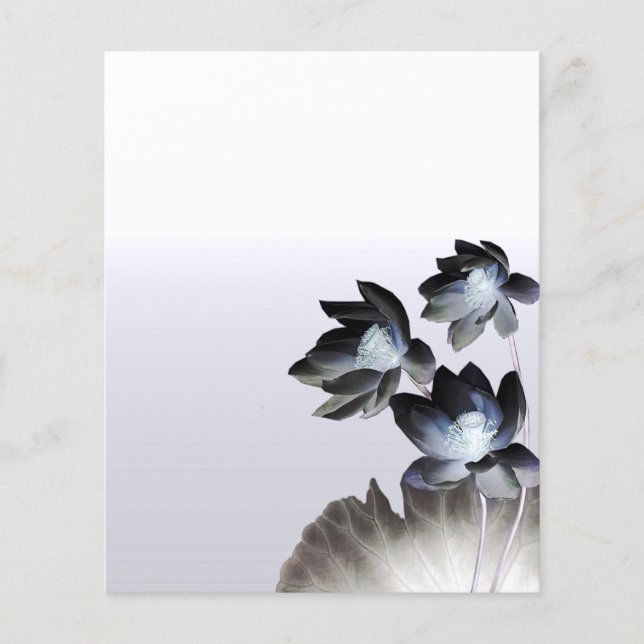 Künstlerische Lotus Blossoms Business Custom Flyer (Vorne)