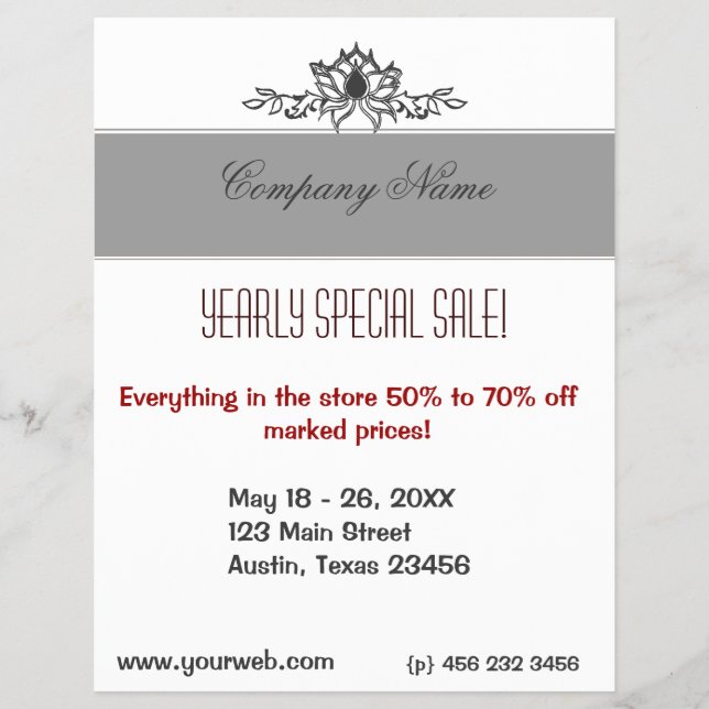 Künstlerische Lotus Blume Schwarz-weiß Zeichnend V Flyer (Vorne)