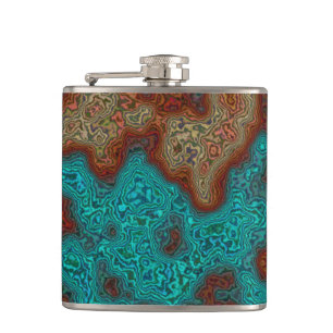 Künstlerische Mineralien-Karten-Design> Hip Flask Flachmann